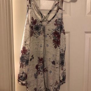 Socialite cross cross strap tank top